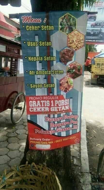 Tulisan Menu Makanan Yang Bikin Gagal Paham