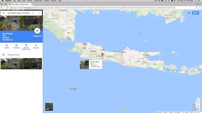 10. Jalan Gang Kondom berada di wilayah Jawa Barat