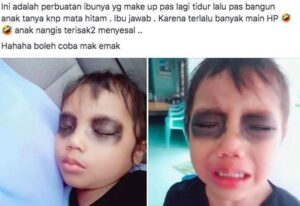 7. Wah, bisa dicoba nih buat ibu-ibu supaya anaknya kapok main HP lama-lama
